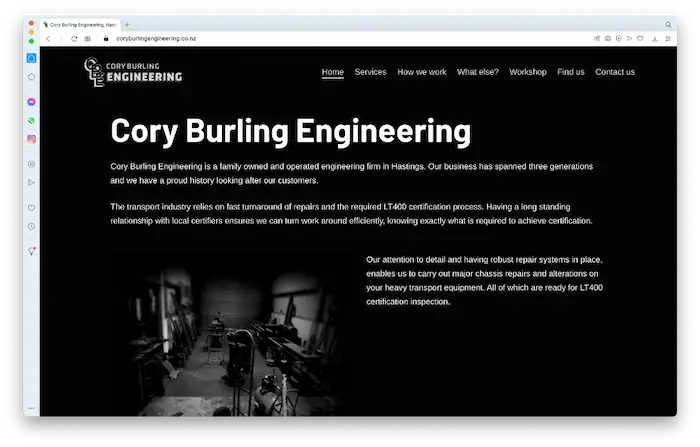 Cory Burling Website