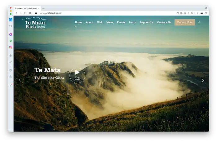 Te Mata Park Website